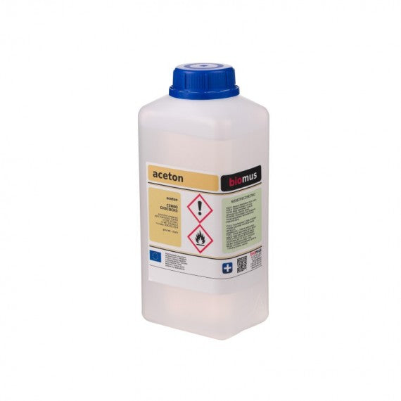ChemMarkt.de Aceton 1L in einer transparenten Flasche, chemisches Lösungsmittel für Reinigung und industrielle Anwendungen