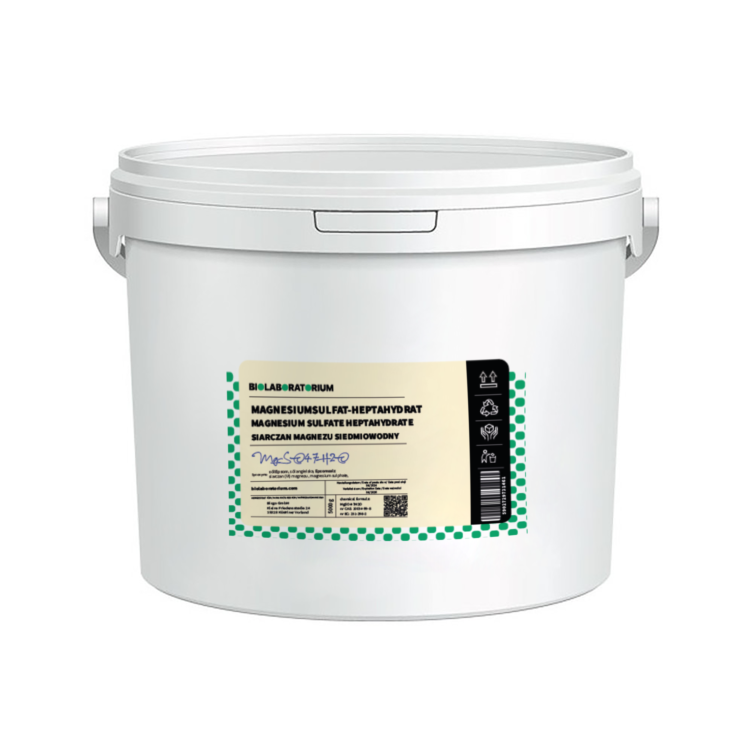 Epsom Bittersalz Magnesiumsulfat Heptahydrat 5000g BioLaboratorium - ChemMarkt.de