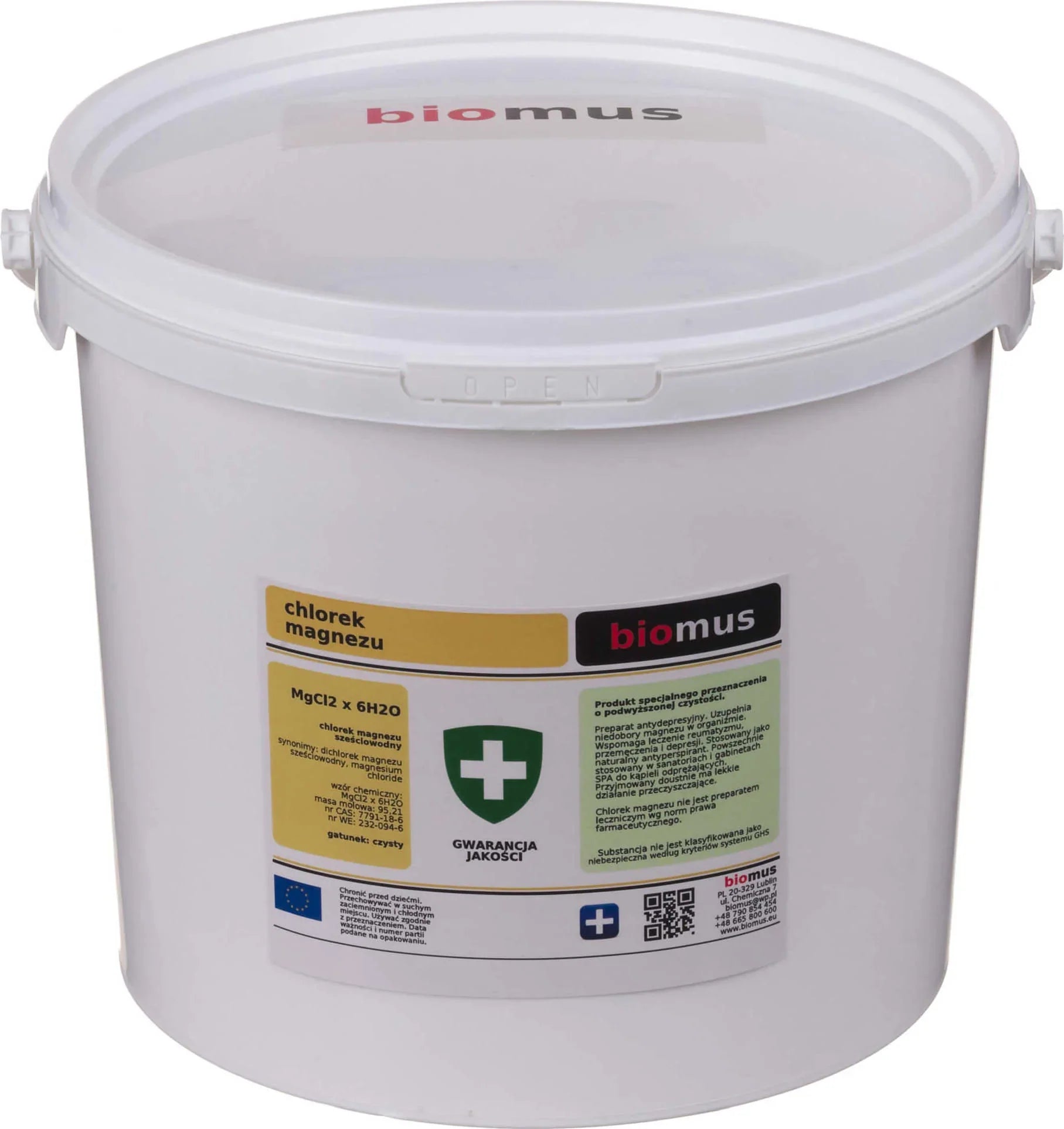 Magnesiumchlorid Hexahydrat 3kg BIOMUS - ChemMarkt.de