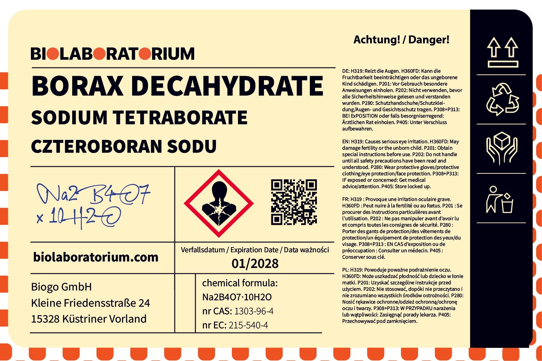 arbeitsunfähigkeitsbescheinigung aufbewahren privat Borax Borax Sodium Tetraborate Decahydrate 5 kg BioLaboratory