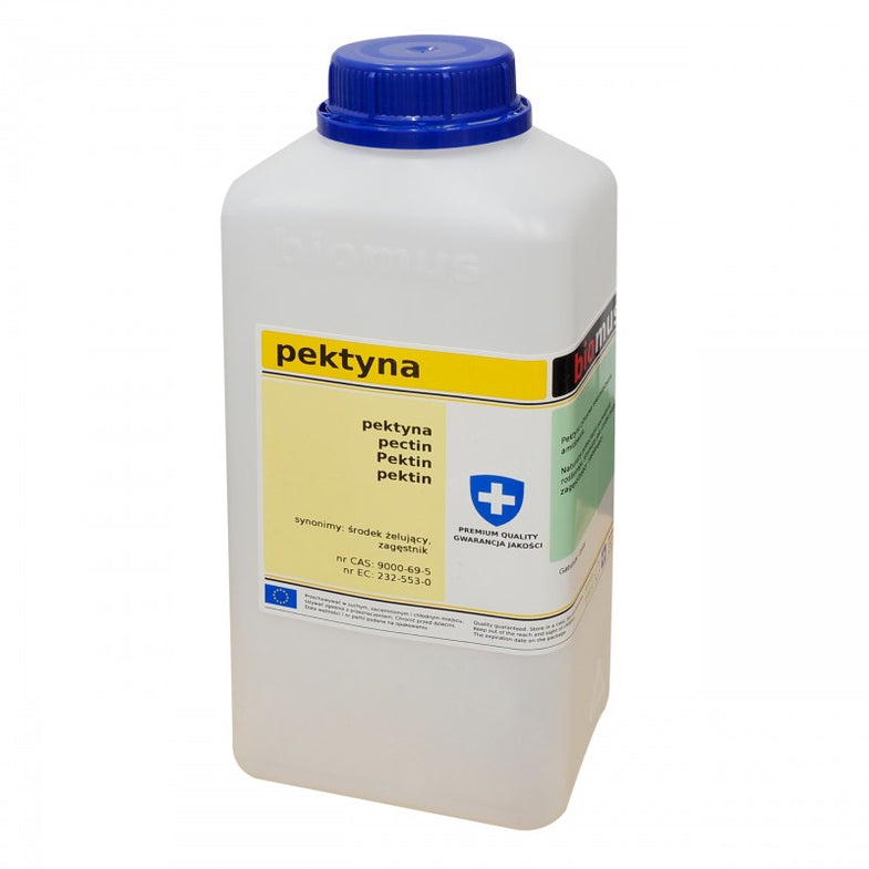 Bio-Zitruspektin 500g von BIOMUS, frisches Pektin in einer weißen Packung, ideal für Marmeladen und Gelees.