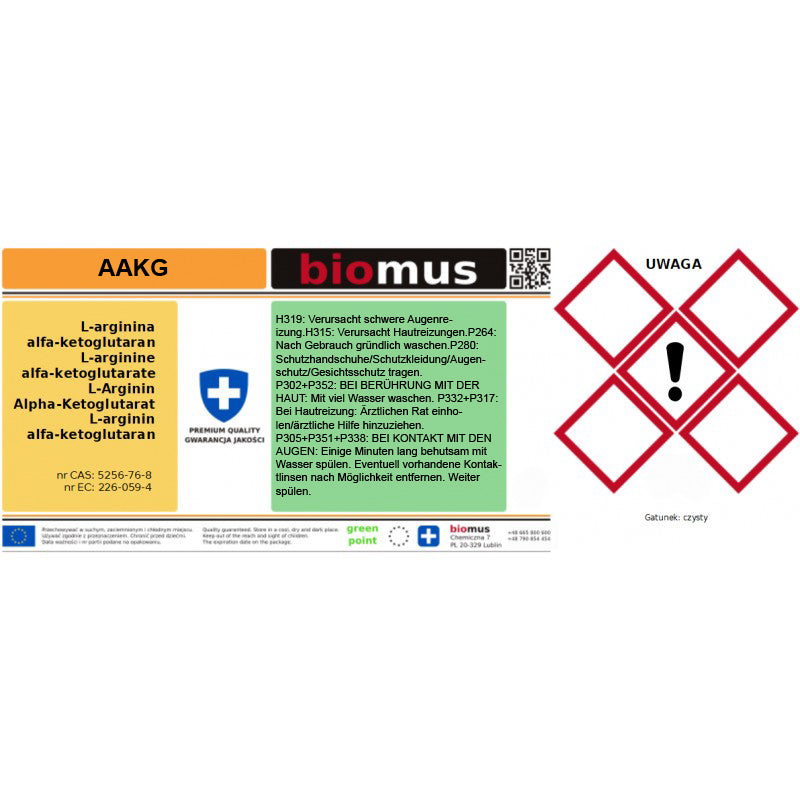 AAKG L-arginina BIOMUS 3KG - ChemMarkt.de