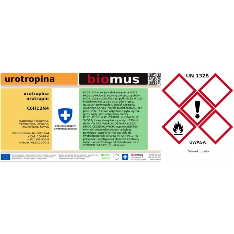 Urotropin. Hexamin 250g BIOMUS - ChemMarkt.de