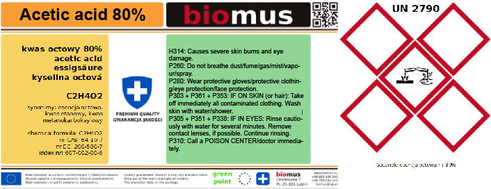 Essig-Essenz. Essigsäure 250ml BIOMUS - ChemMarkt.de