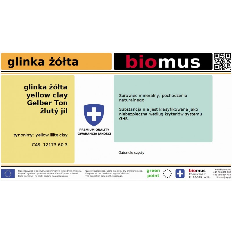 Gelbe Tonerde BIOMUS 100g - ChemMarkt.de