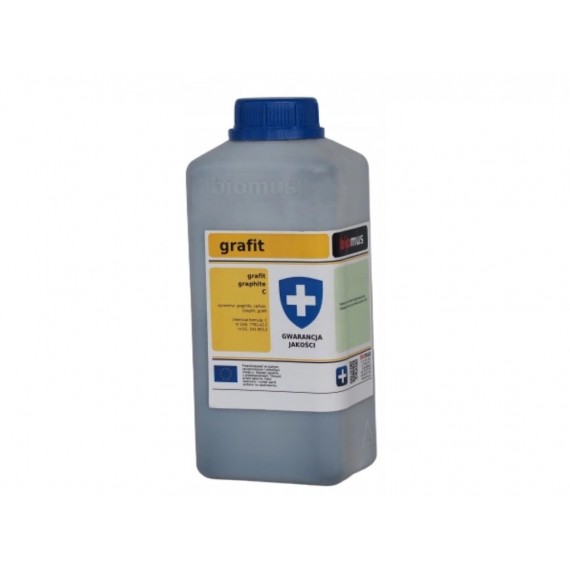 Graphit 250g BIOMUS packaging showing the black graphite powder in a resealable bag.
