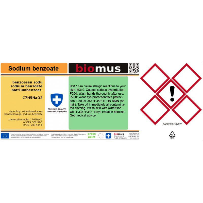 Natriumbenzoat 1kg BIOMUS - ChemMarkt.de