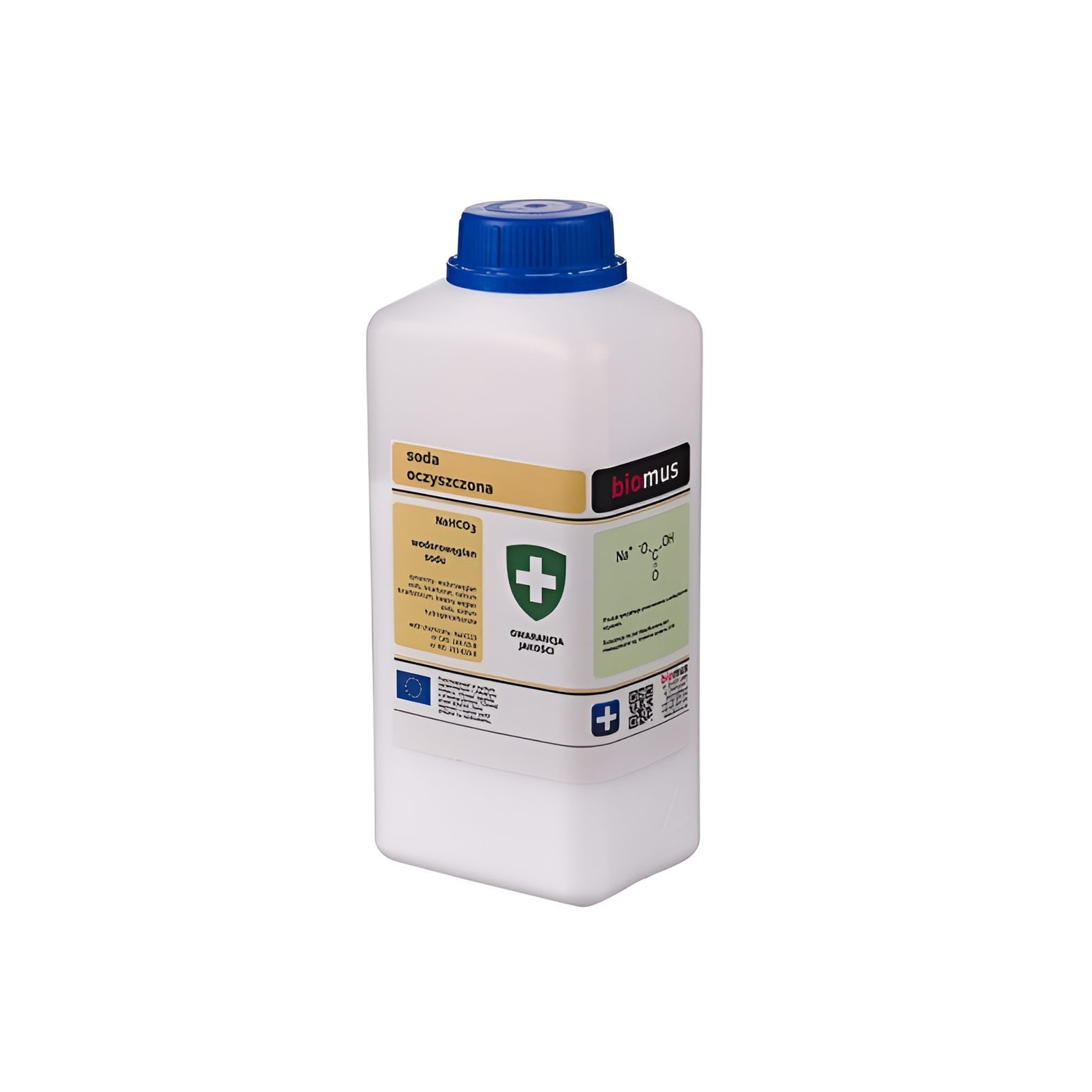 Natriumbicarbonat Backpulver von BIOMUS, 1 kg, ADR Produkt, weiße Pulverpackung, geeignet für Kochen und Backen