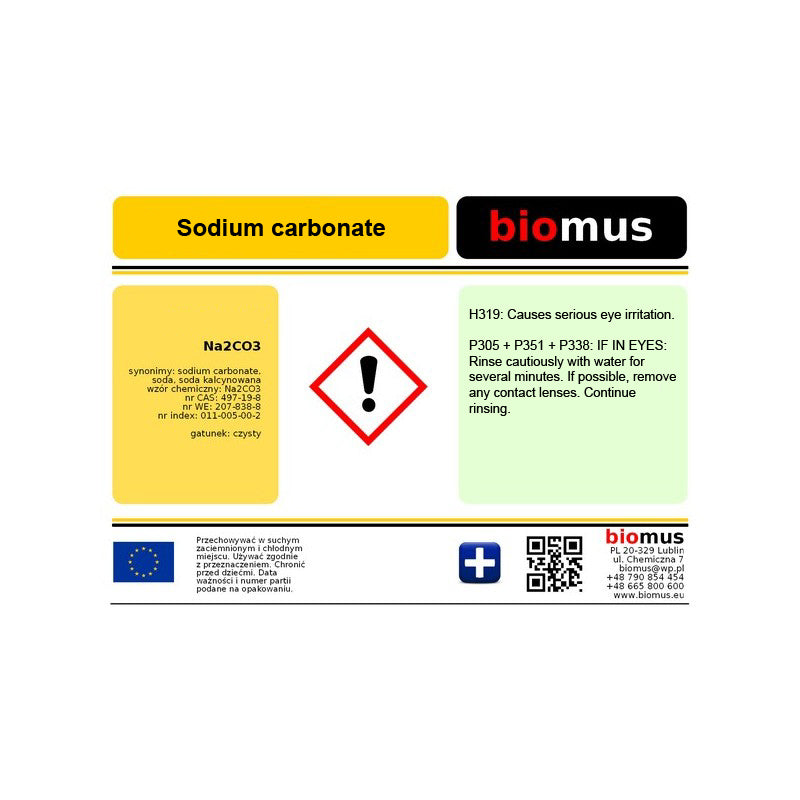 Natriumcarbonat 1kg BIOMUS - ChemMarkt.de