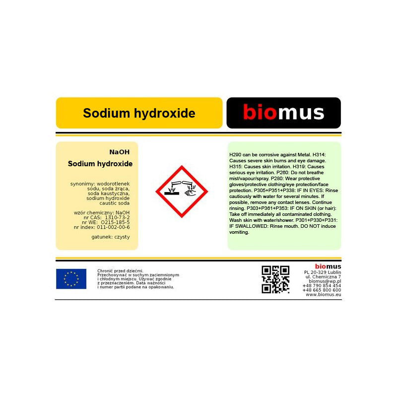Natriumhydroxid 25kg BIOMUS - ChemMarkt.de