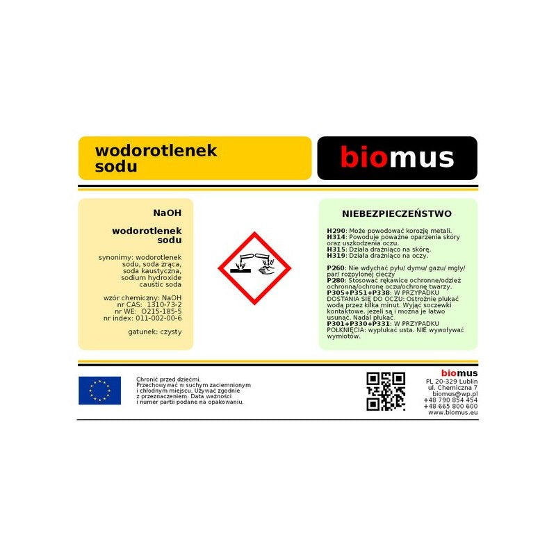 Natriumhydroxid 500g BIOMUS - ChemMarkt.de