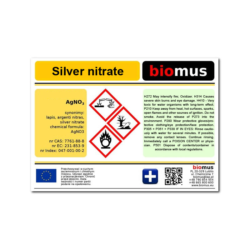 Silbernitrat 5g BIOMUS - ChemMarkt.de