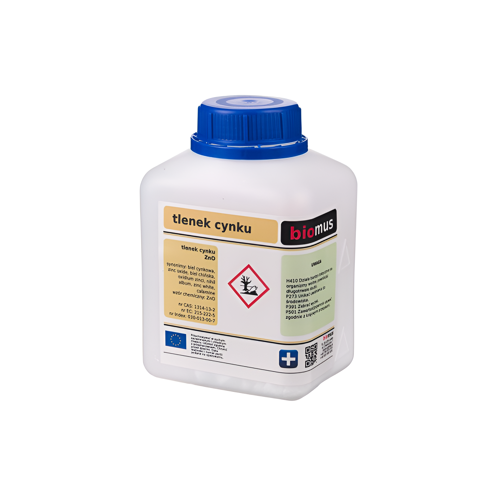 Zinkoxid ZnO Zinkweiß 500g BIOMUS - ChemMarkt.de