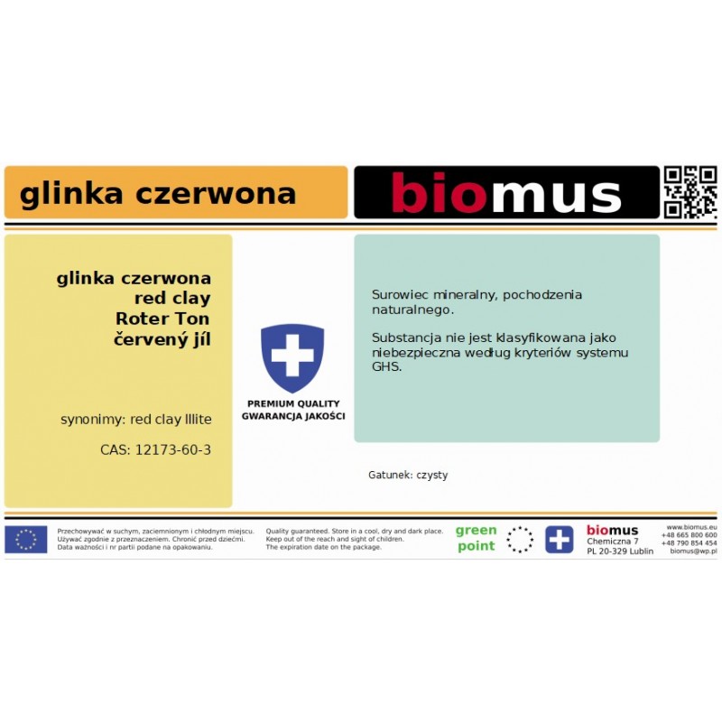 Rote Tonerde 3kg BIOMUS