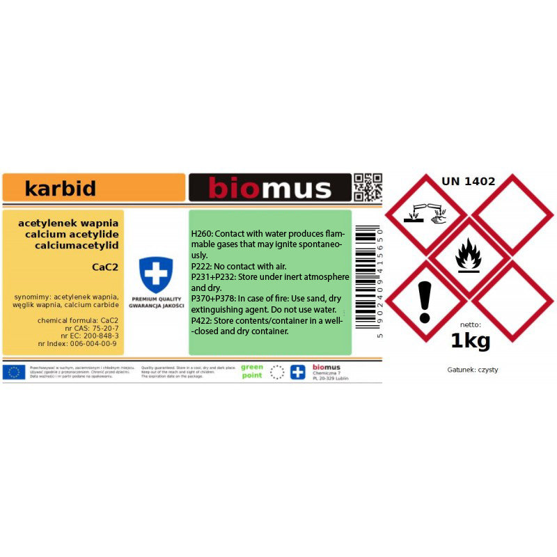 Carburo de calcio Biomus 25 kg