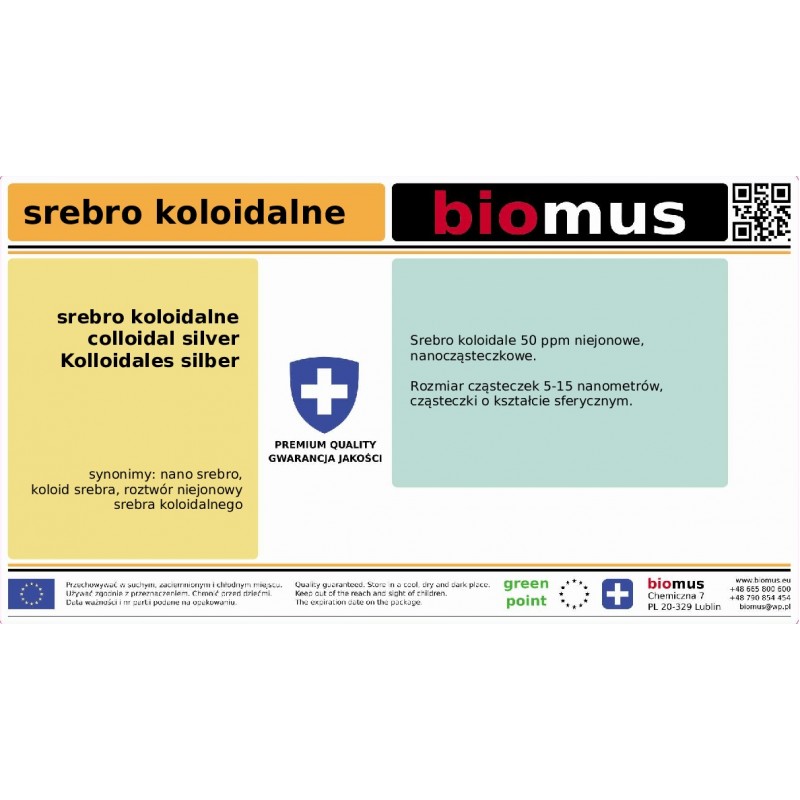 Colloidal Silver 50 ppm BIOMUS 100 ml
